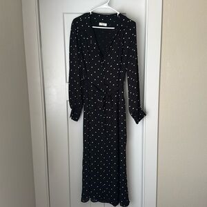 Aritzia Black and White Polka Dot Dress